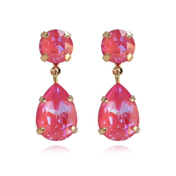 Mini Drop Earring Gold Lotus Pink Delite - Caroline Svedbom - Snabb frakt & paketinslagning - Nordicspectra.se