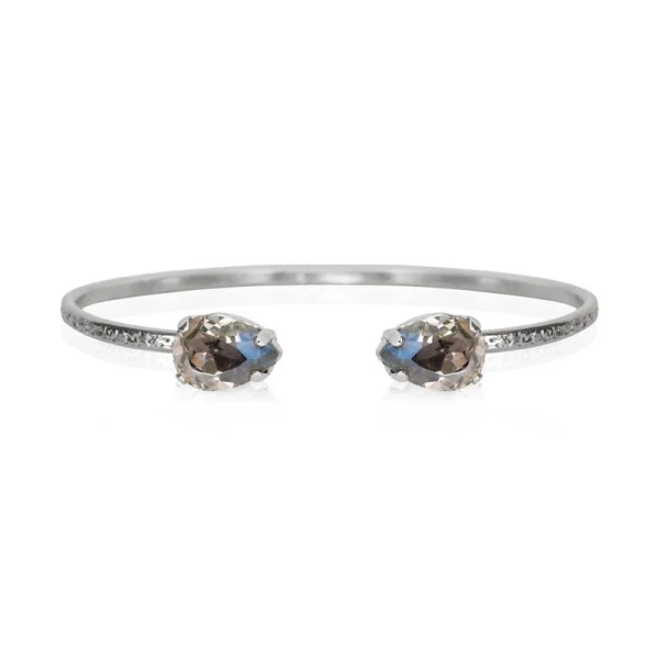 Petite Drop Bracelet Rhodium Black Diamond - Caroline Svedbom - Nopea toimitus ja lahjapakkaus