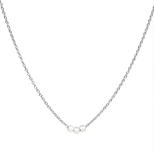 My Little Pearl Necklace i silver med tre små sötvattenpärlor