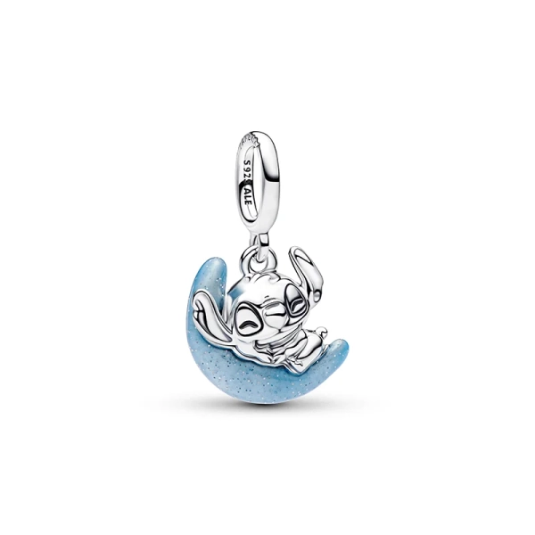 Disney Stitch Leuchtmond-Anhänger in Silber