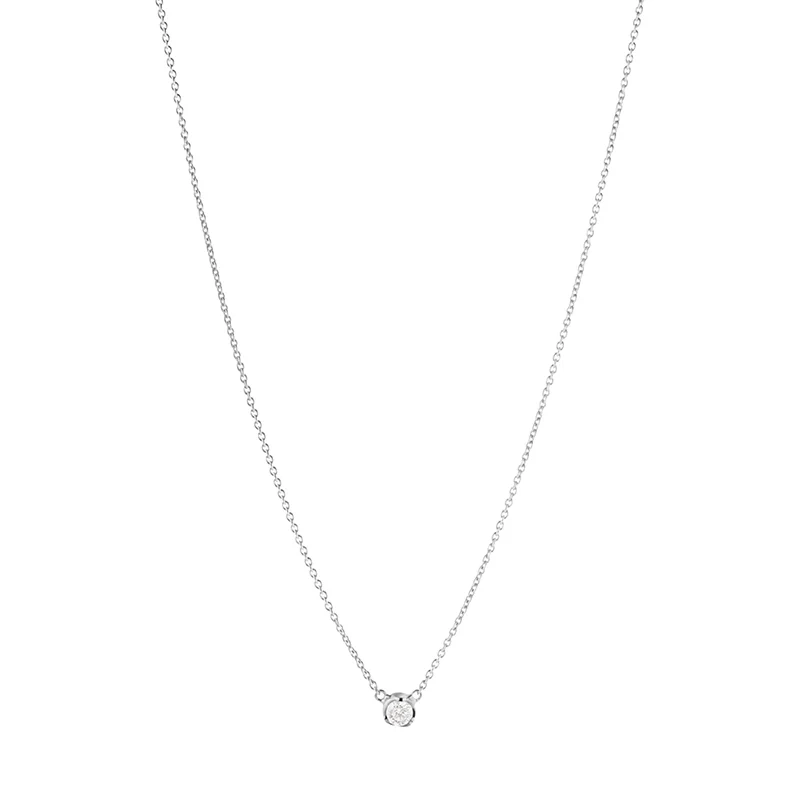 Georg Jensen - Georg Jensen Signature Diamonds Halsband 0.10 ct Vitguld