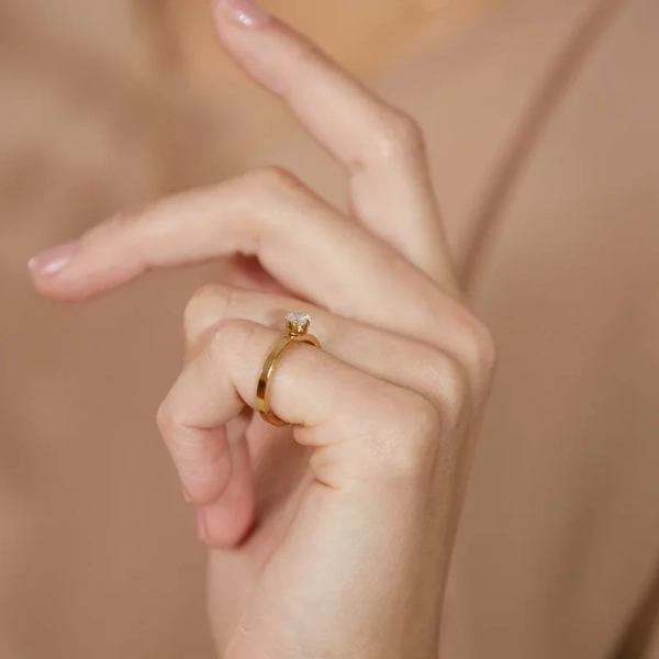 Crown Ring Gold - Edblad - Snabb leverans - Gratis paketinslagning
