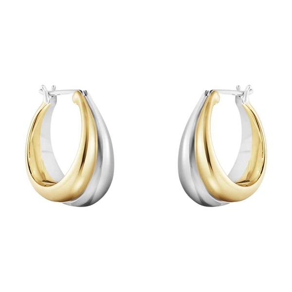 Curve Korvakorut Hopea & Kulta - Georg Jensen - Suuri valikoima & ilmainen lahjapaketointi - Nordicspectra.fi
