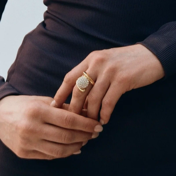 Bead Sparkle Ring Gold - Edblad - Snabb leverans - Gratis paketinslagning