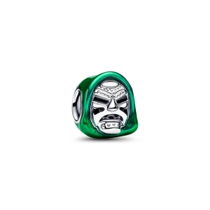 Disney Marvel Doctor Doom Maskenanhänger aus Silber mit dunkelgrüner und schwarzer Emaille