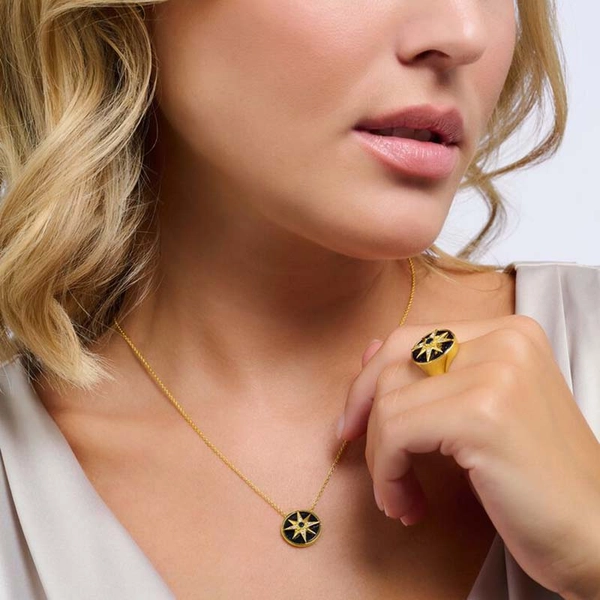 Kette Royalty Stern Mit Steine Gold von Thomas Sabo, Schneller Versand - Nordicspectra.de