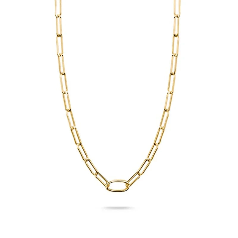 Thomas Sabo - Charm Club Connect Paperclip Halsband Guld