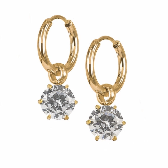 NOVA Crystal Örhängen Guld - Astrid & Agnes - Snabb frakt & paketinslagning - Nordicspectra.se