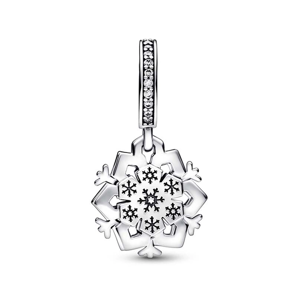 Sparkling Snowflake Double Dangle Charm - PANDORA - Snabb frakt & paketinslagning - Nordicspectra.se