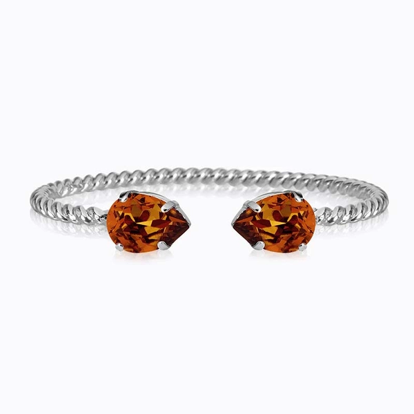 Mini Drop Bracelet Rhodium Light Amber - Caroline Svedbom - Snabb frakt & paketinslagning - Nordicspectra.se