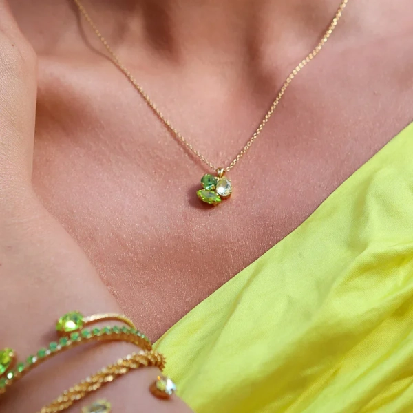 Ana Necklace Gold Lime Combo - Caroline Svedbom - Snabb frakt & paketinslagning - Nordic Spectra