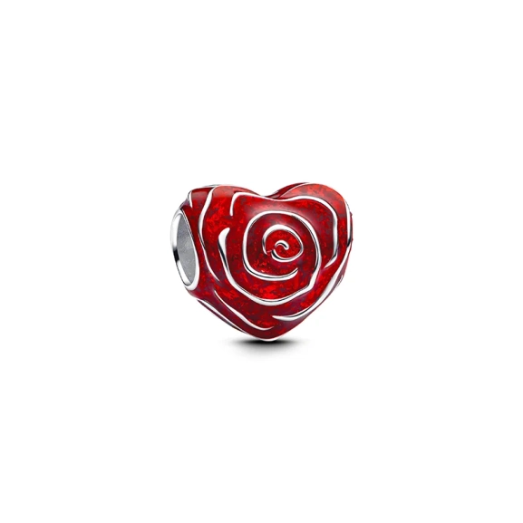 Pandoras wunderschöner herzförmiger Anhänger aus Sterlingsilber mit roter Emaille. Ein Symbol für Liebe und Schönheit. Perfektes Geschenk zum Valentinstag oder um etwas Liebe zu verbreiten. Abmessungen: 11