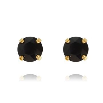 Caroline Svedbom – Classic Stud Earrings Gold Jet