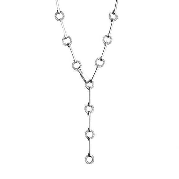 Ring Chain & Stars Necklace White Gold - Efva Attling halsband - Snabb frakt & paketinslagning - Nordicspectra.se