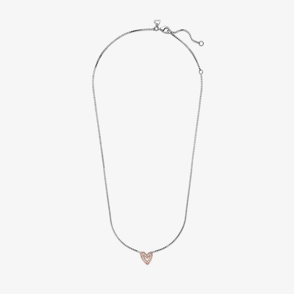 Glittrande Freehand Hjärta Halsband - PANDORA - Snabb frakt & paketinslagning - Nordicspectra.se