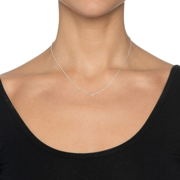 Micro Blink Necklace - Pink Sapphire von Efva Attling, Schneller Versand - Nordicspectra.de