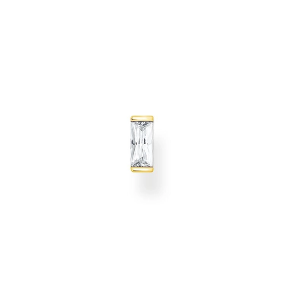 Einzel Ohrstecker Weißer Stein Gold von Thomas Sabo, Schneller Versand - Nordicspectra.de