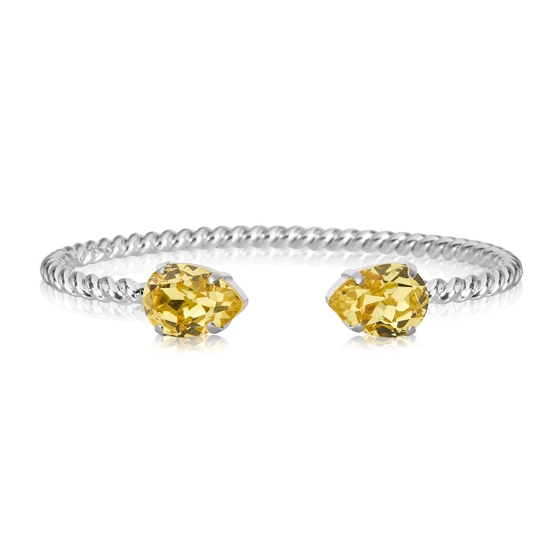 Caroline Svedbom - Mini Drop Bracelet Rhodium Dark Jonquil