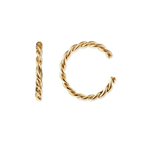Wrapped Earcuff Gold från Efva Attling i 18K guld med virad design