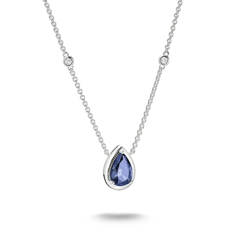 Thomas Sabo - Blå Droppform Elyndra Halsband