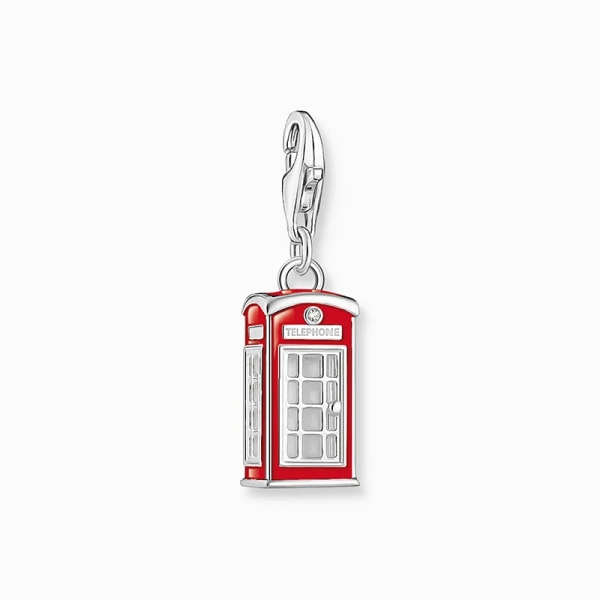 Charm-Anhänger rotes LONDON Telefonhäuschen Silber - Thomas Sabo - Nordic Spectra