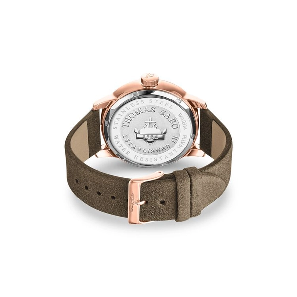 Klocka Rebel at Heart Rosé Läder/Brun 46 mm - Thomas Sabo klocka - Snabb frakt & paketinslagning - Nordicspectra.se