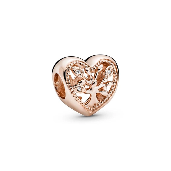 Offen gearbeitetes Stammbaum Herz Charm von PANDORA, Schneller Versand - Nordicspectra.de
