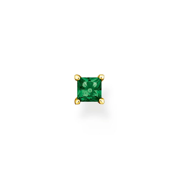 Single Ear Stud Green Stone Gold - Thomas Sabo - Suuri valikoima & ilmainen lahjapaketointi - Nordicspectra.fi