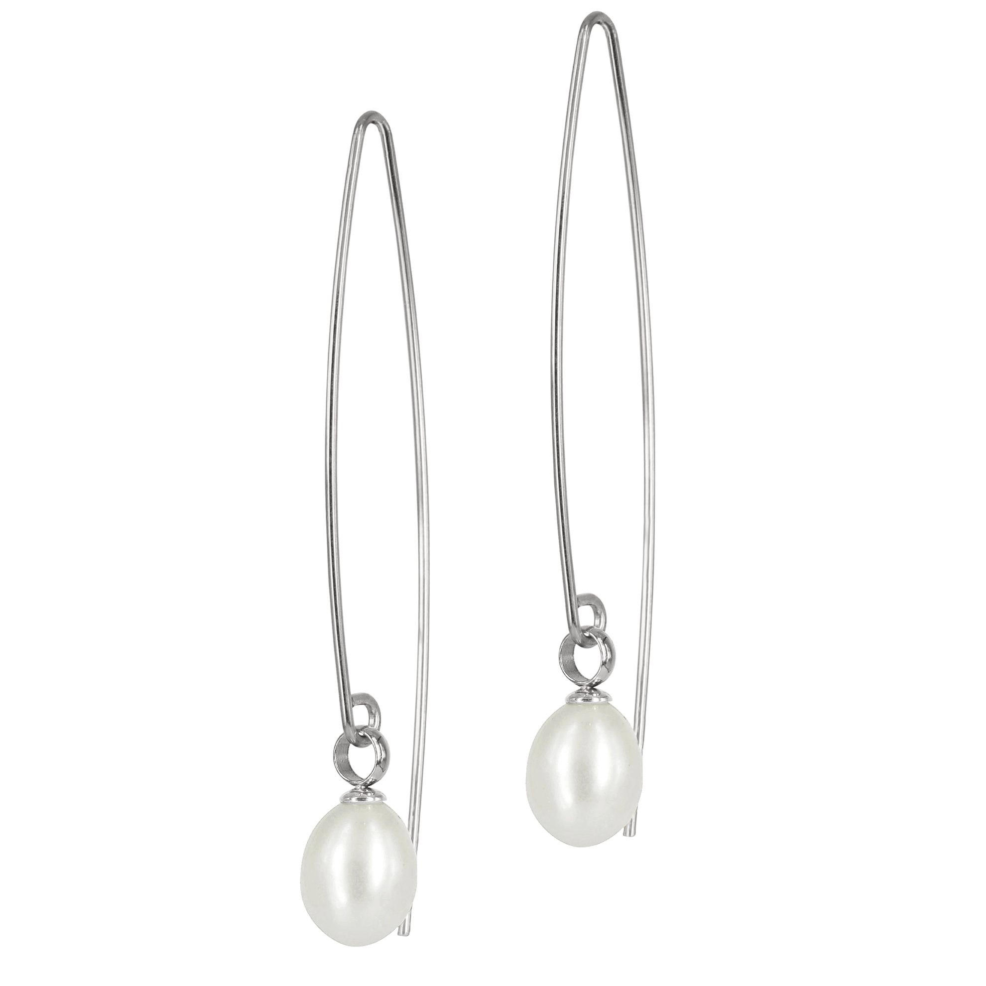 Astrid & Agnes - PALMA Långa Örhängen Stål