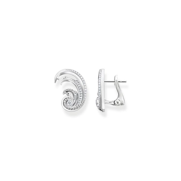 Ohrclip Welle Mit Weißen Steinen von Thomas Sabo, Schneller Versand - Nordicspectra.de