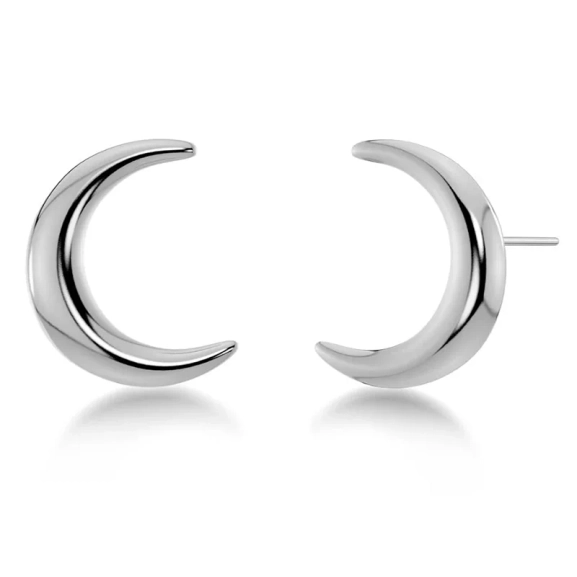 New Moon Studs L Steel - Edblad - Snabb leverans - Gratis paketinslagning