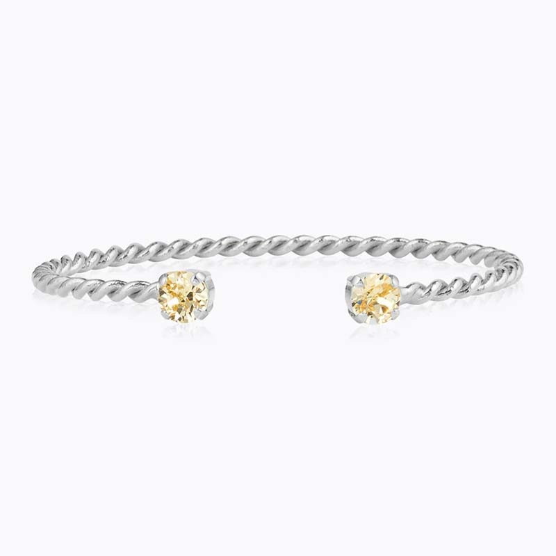 Caroline Svedbom - Mini Twisted Bracelet Rhodium Jonquil