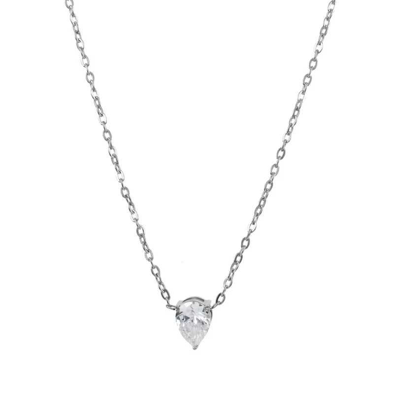 Astrid & Agnes - DROP Crystal Halsband Stål