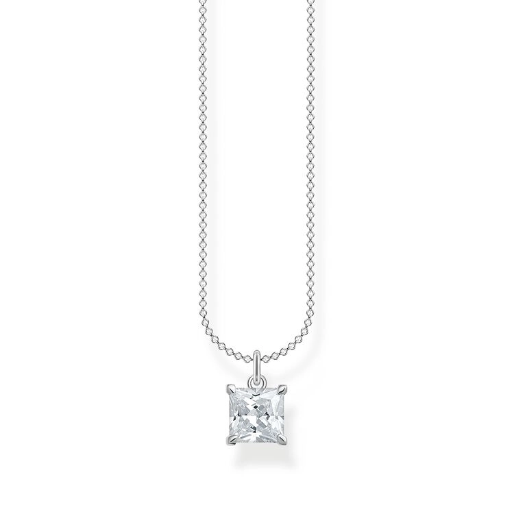 Thomas Sabo - Halsband med Kvadratisk Sten