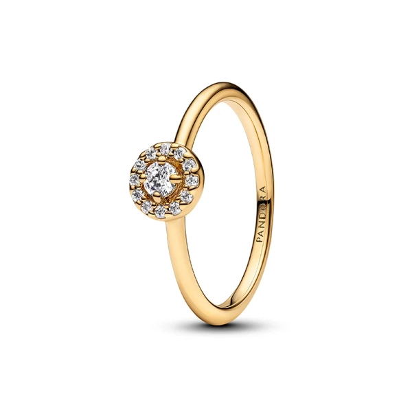 Rund Skimrande Halo Ring Guld - PANDORA - 1-2 dagar leverans - Gratis paketinslagning