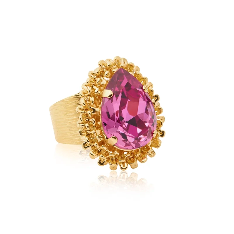 Caroline Svedbom - Classic Gemma Ring Gold Dark Rose