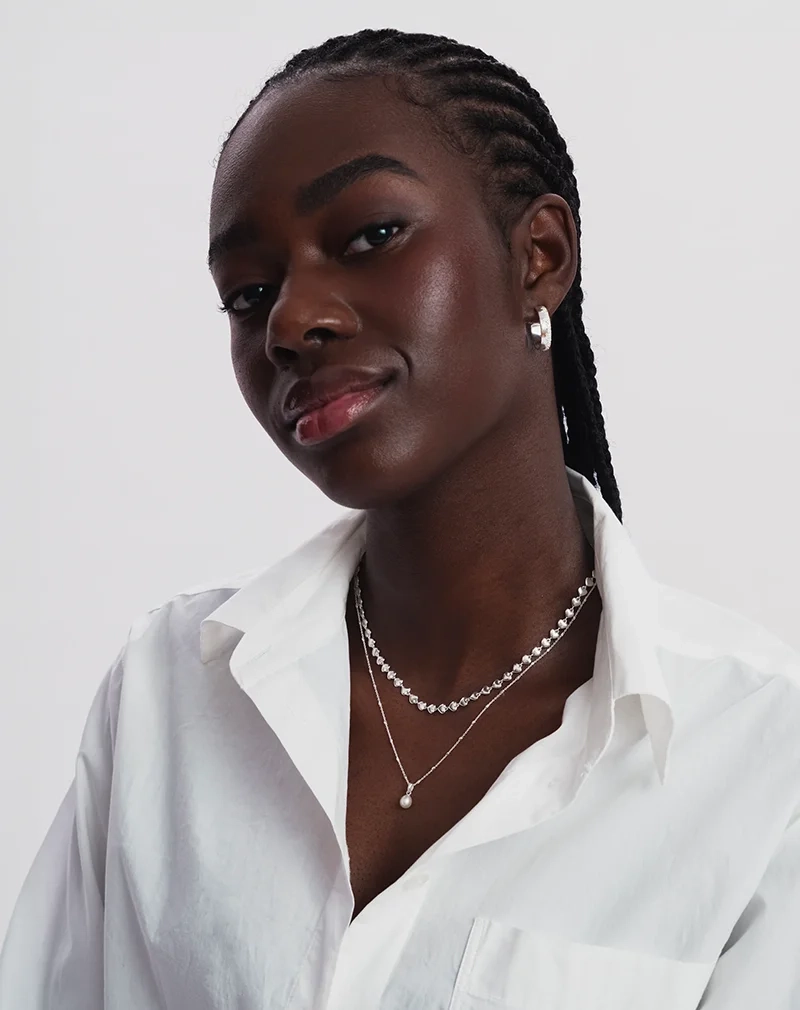 Treasure Single Pearl Necklace Silver - Syster P - Snabb leverans & Gratis paketinslagning - Nordic Spectra