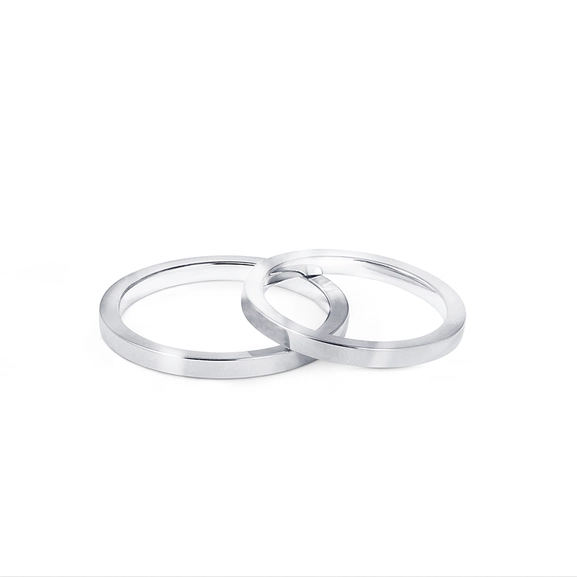 1946 Ring Rak 2 mm Vitguld - Nordic Spectra - Förstärker livets stora händelser - Nordic Spectra