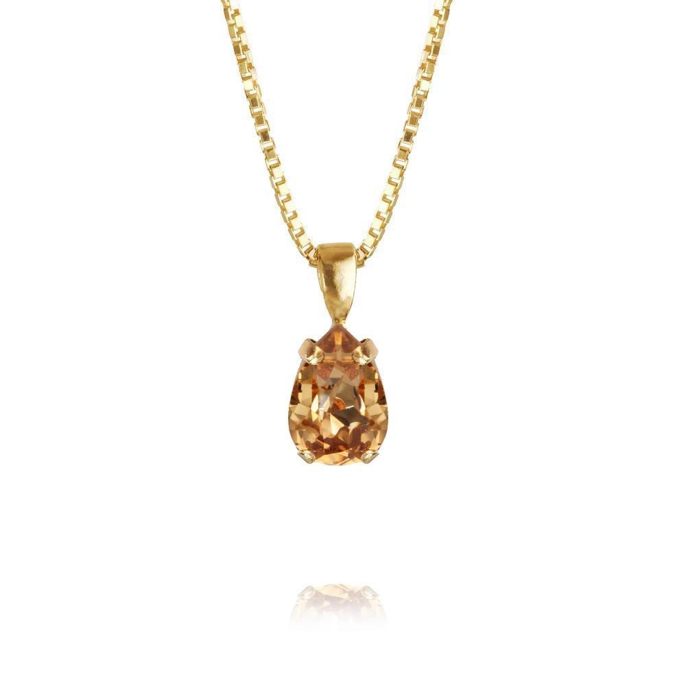 Caroline Svedbom - Petite Drop Necklace Gold Light Colorado Topaz