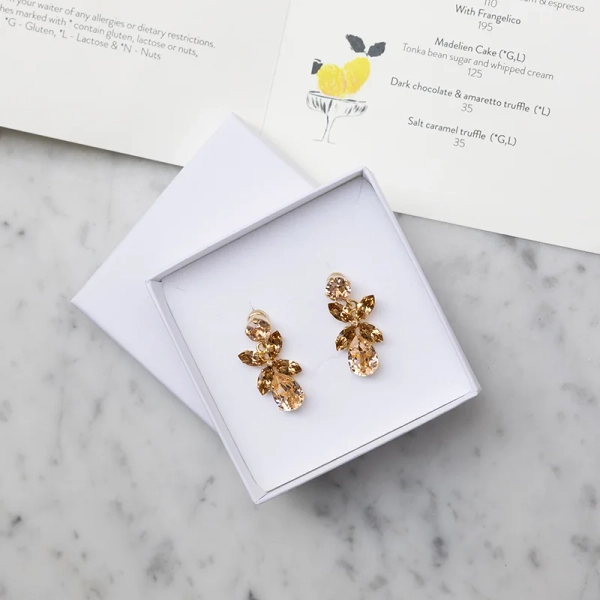 Mini Dione Earrings Gold Topaz Combo - Caroline Svedbom - Snabb frakt & paketinslagning - Nordic Spectra