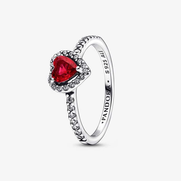 Ausgeprägtes Rotes Herz Ring von PANDORA, Schneller Versand - Nordicspectra.de