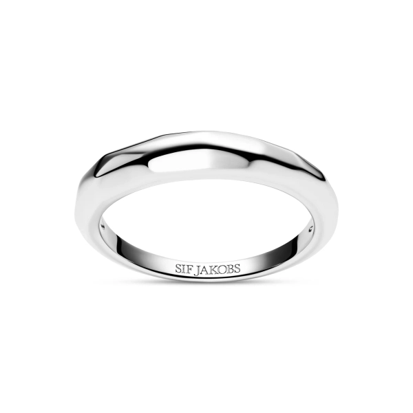 Roccia ring i silver med rundad