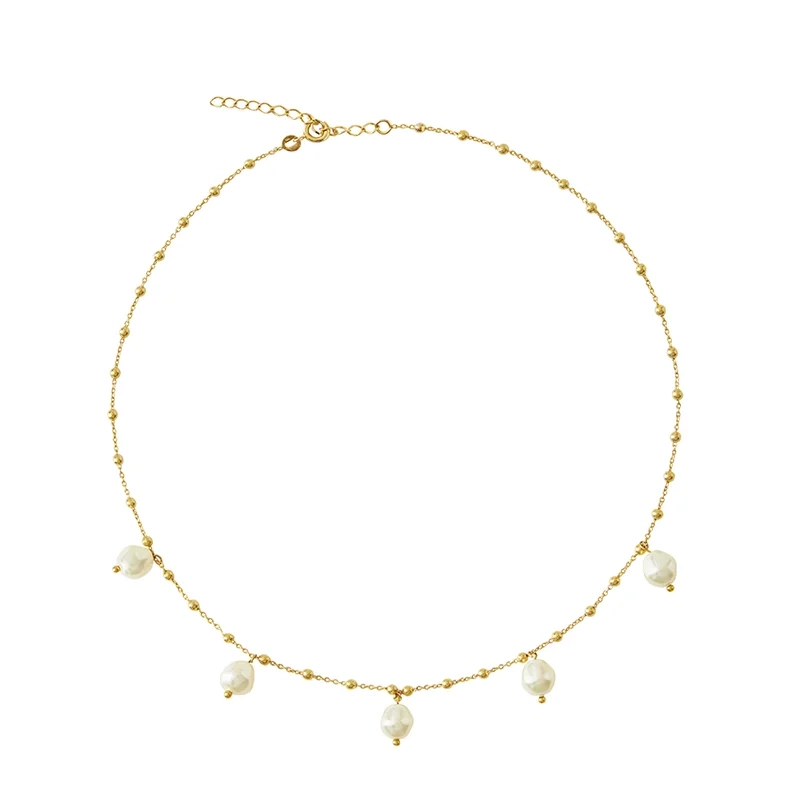 Caroline Svedbom – Emmy Pearl Necklace Gold