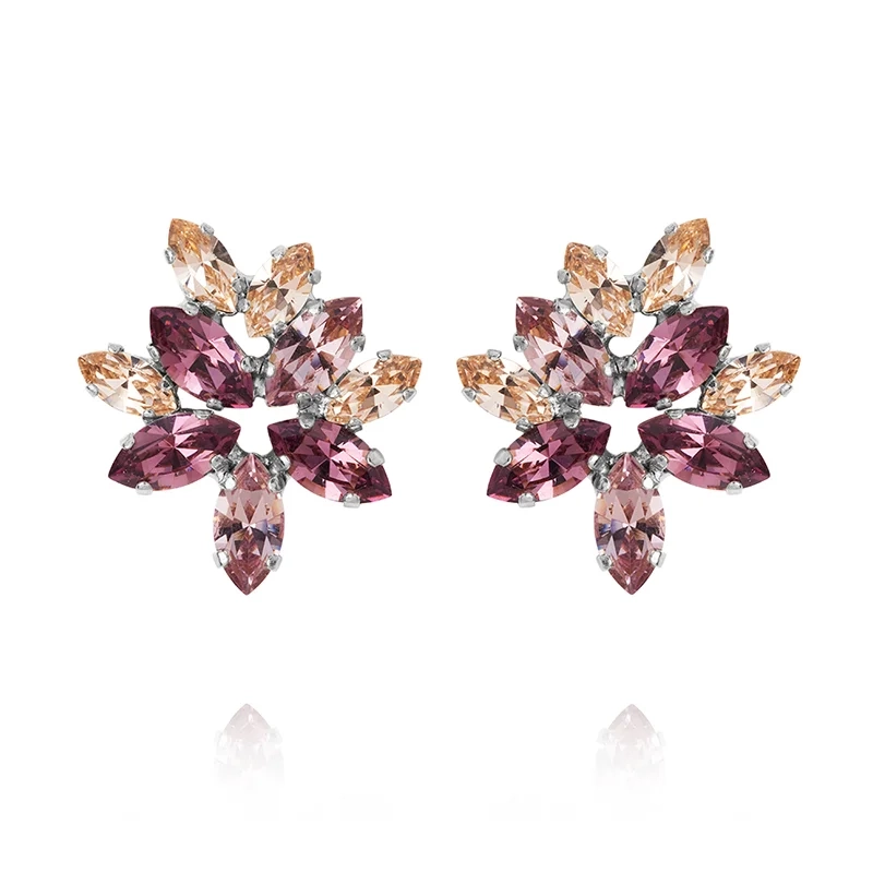 Caroline Svedbom - Melia Earcuff Rhodium Violet Combo