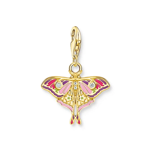 Charm-Anhänger bunter Nachtfalter vergoldet - Thomas Sabo - Nordic Spectra