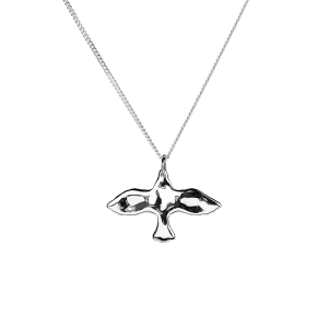 Organic-Small-Dove-Necklace-Silver