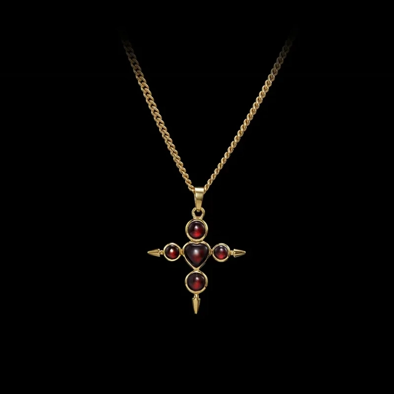 Empress Garnet Necklace Gold - Maria Nilsdotter - 1-2 dagars leverans - Nordic Spectra