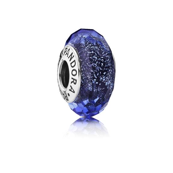 Facettiertes Blaues Murano-Glas-Charm von PANDORA, Schneller Versand - Nordicspectra.de