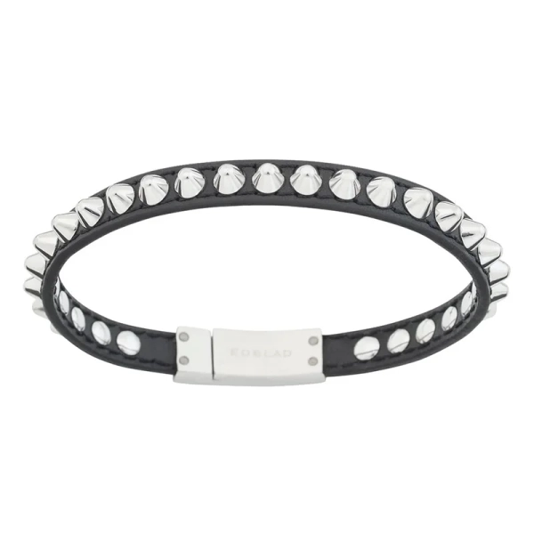 Peak Bracelet Leather Black Steel - Edblad - Snabb frakt & paketinslagning - Nordic Spectra