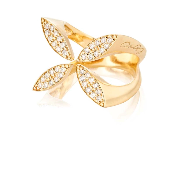 Sparkling Ellipse Ring Guld - Carolina Gynning Ringar - Snabb frakt & paketinslagning - Nordicspectra.se